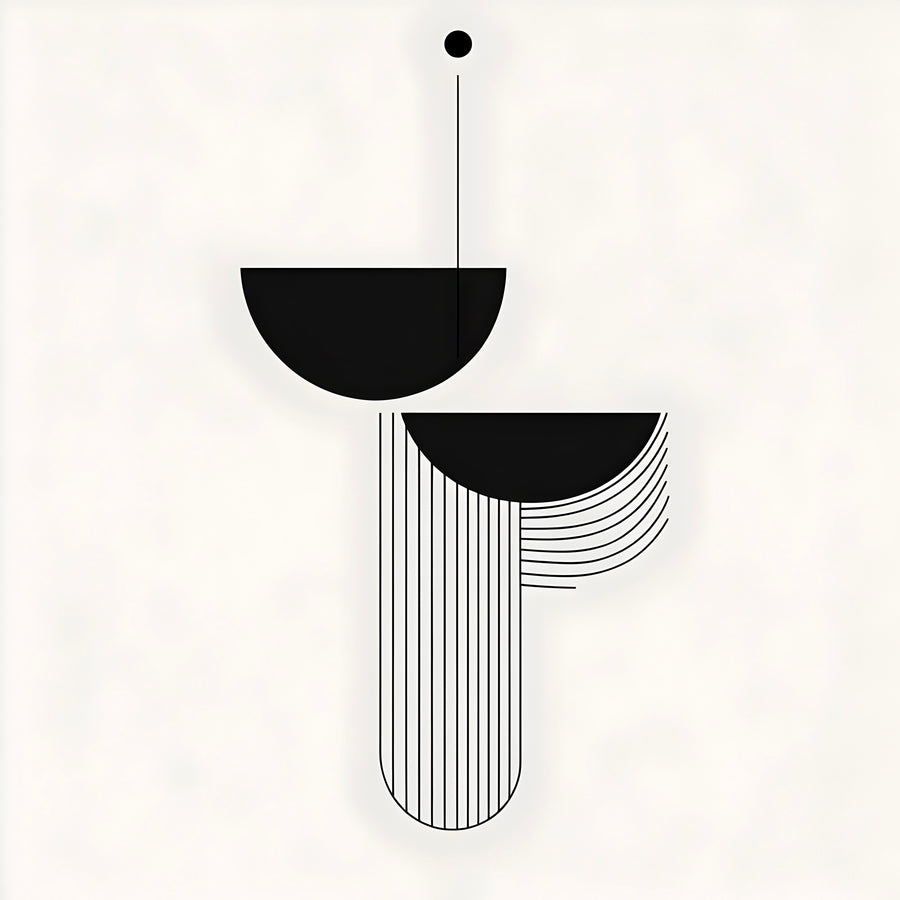 Tableau Abstrait - Équilibre des Formes