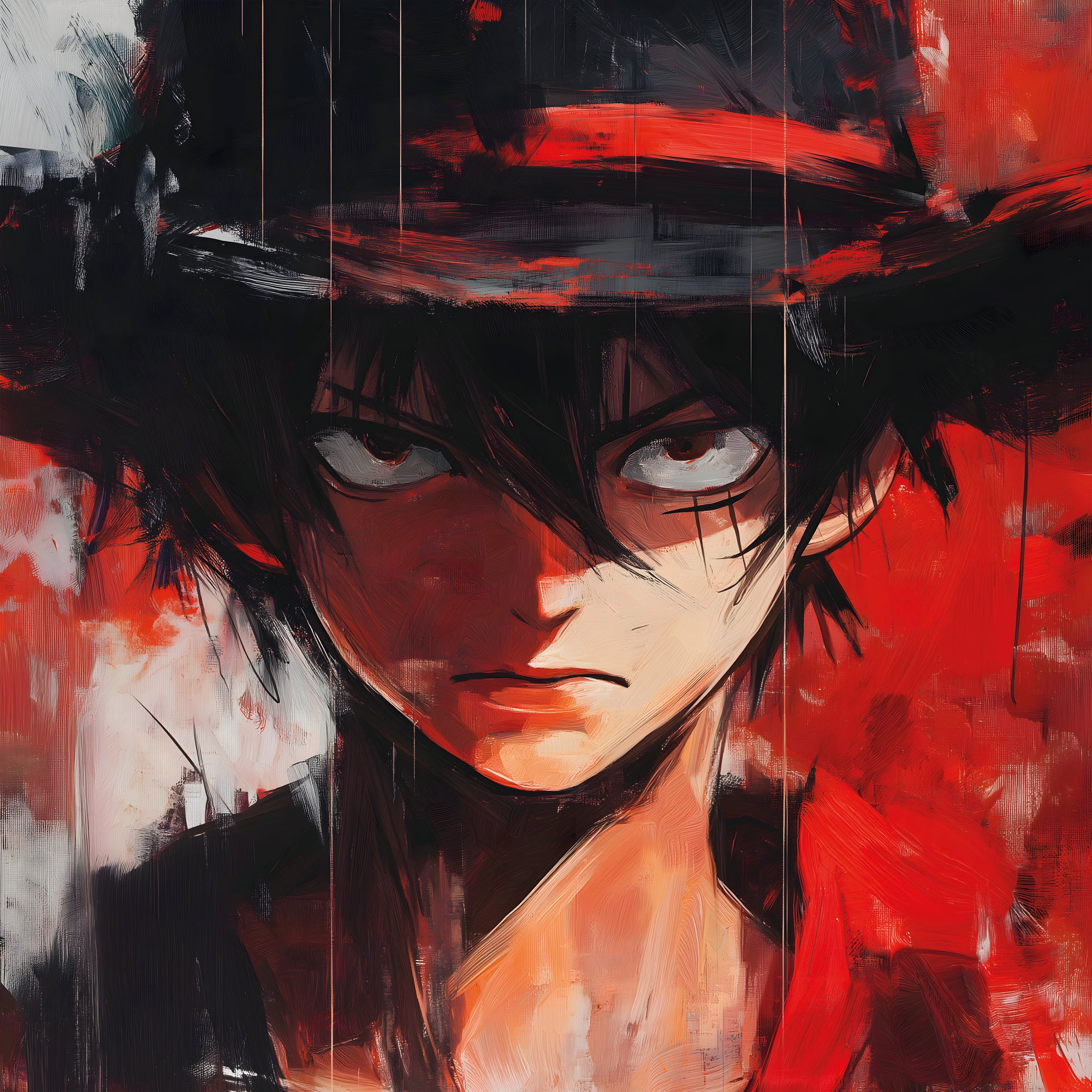 Tableau One Piece Luffy Sombre - Cadre Mural Design - Fabulartz.fr