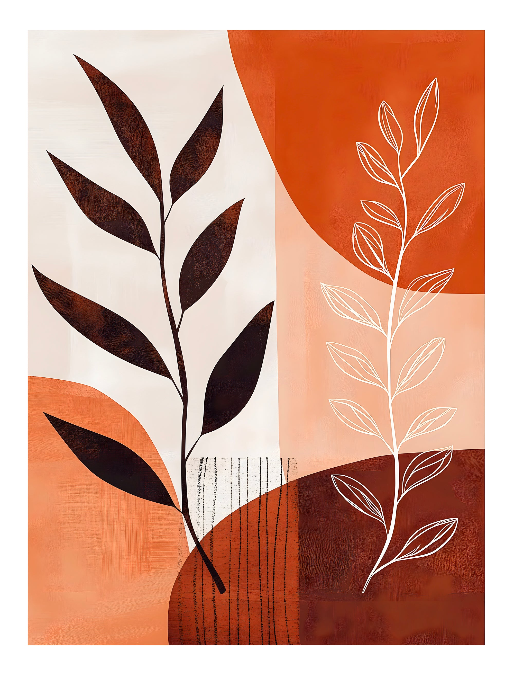 Tableau Abstrait - Dialogue Végétal