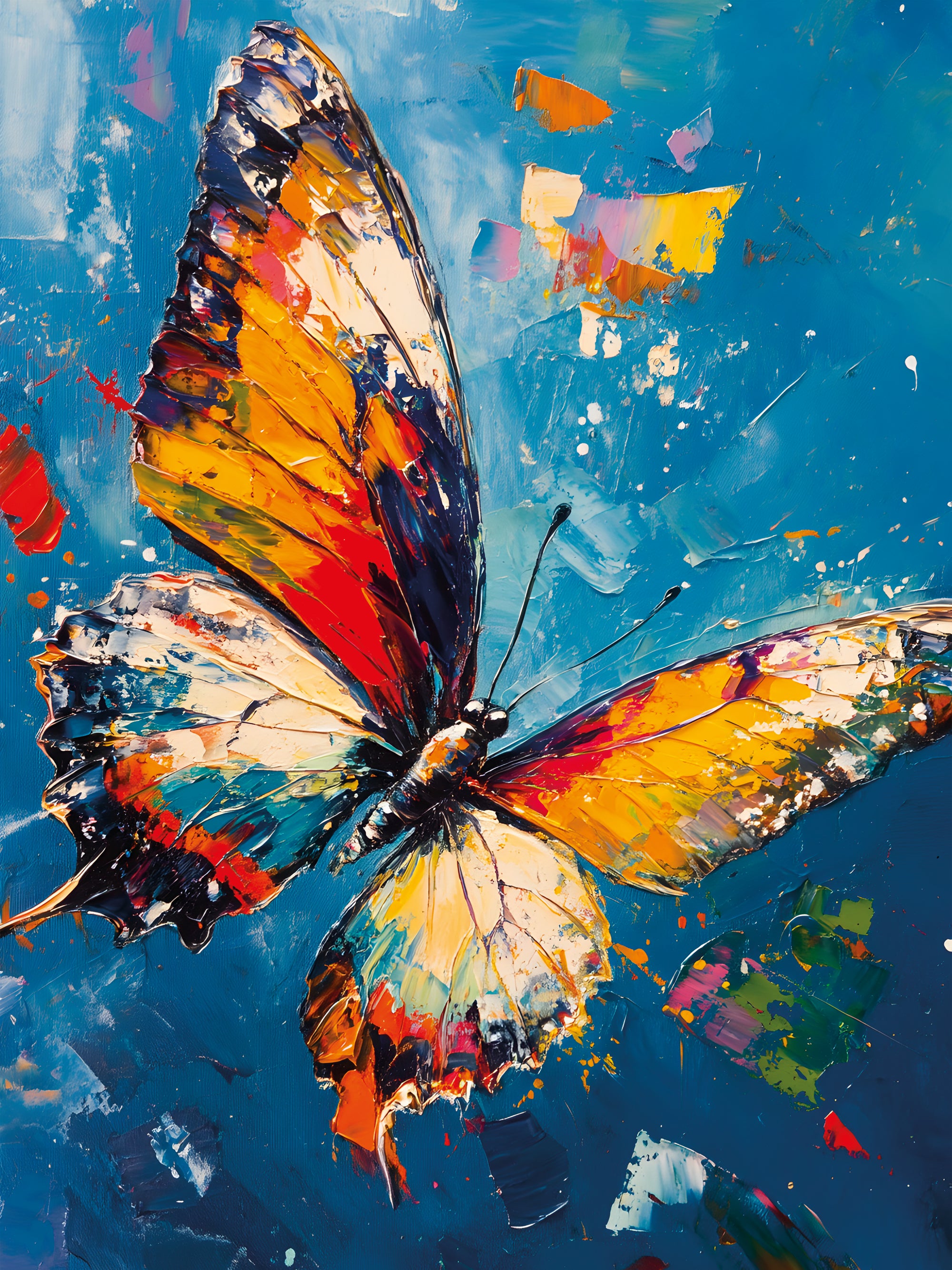 Tableau Papillon Multicolore - Décoration Murale Artistique - Fabulartz.fr