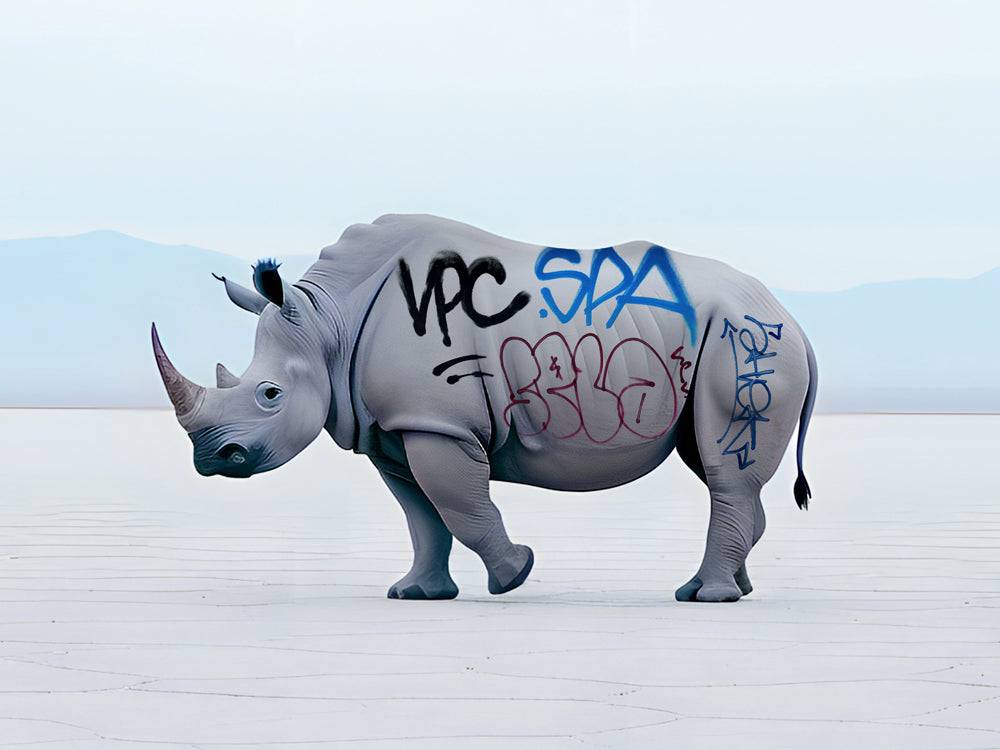 Urban Rhino - Tableau Rhinoceros - Fabulartz.fr 