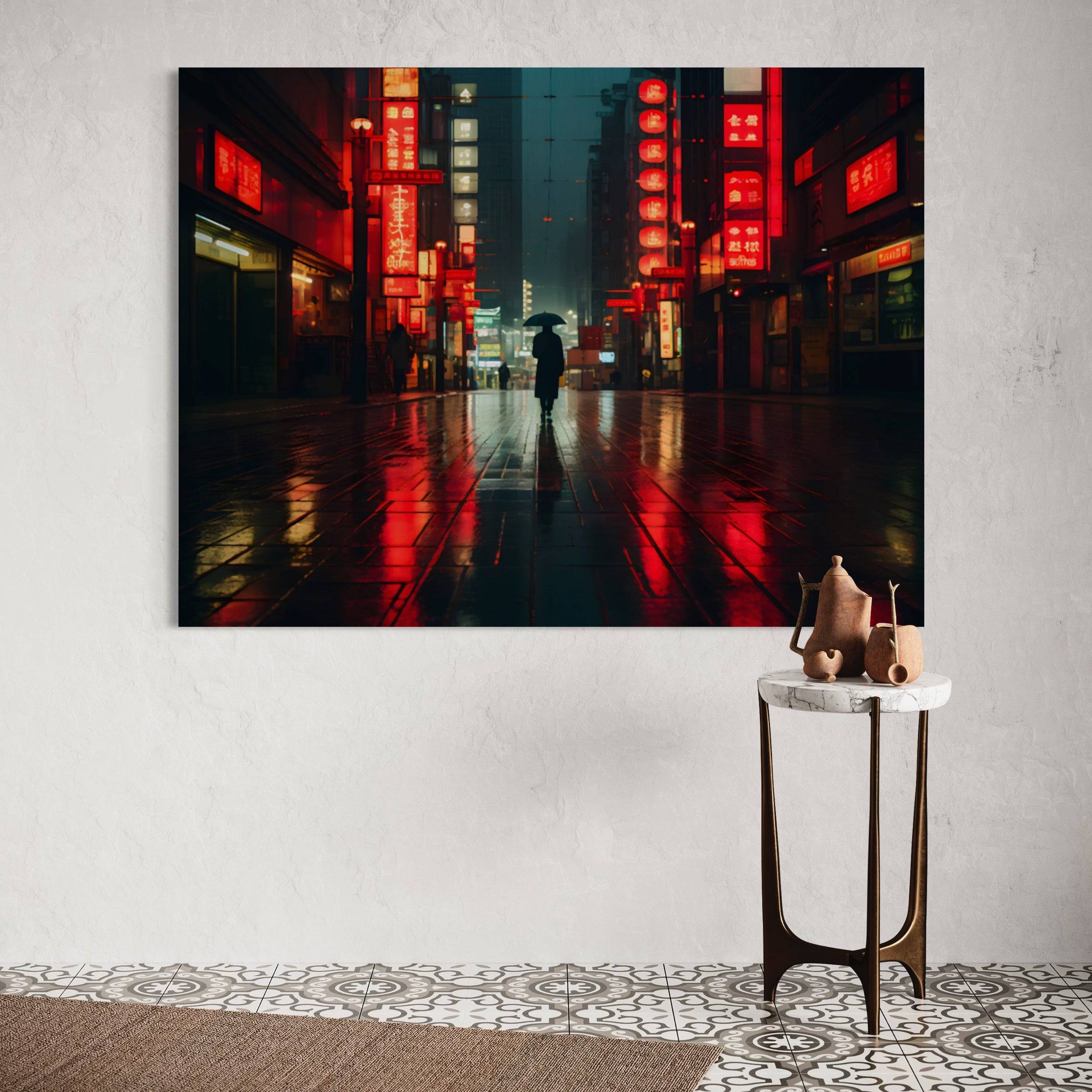 Urban Serenity in the Rain - Tableau New York - Fabulartz.fr