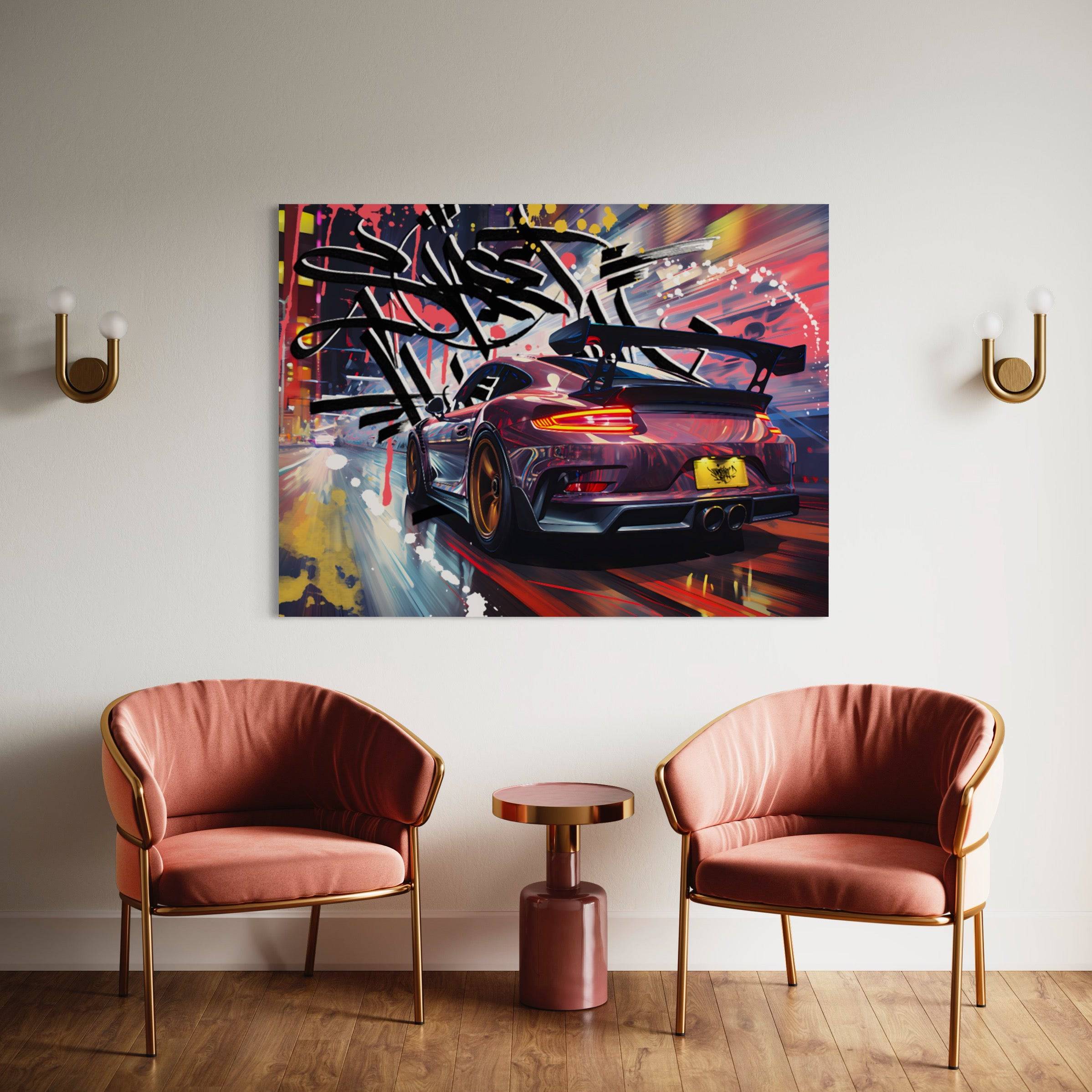 Velocity Unleashed - Tableau Pop Art Voiture - Fabulartz.fr