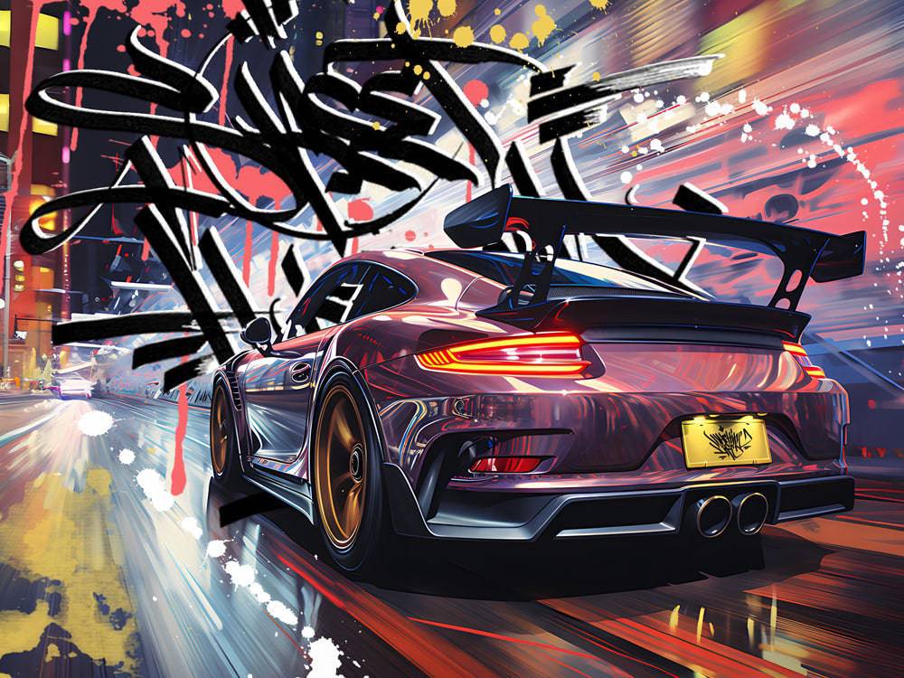 Velocity Unleashed - Tableau Pop Art Voiture - Fabulartz.fr 