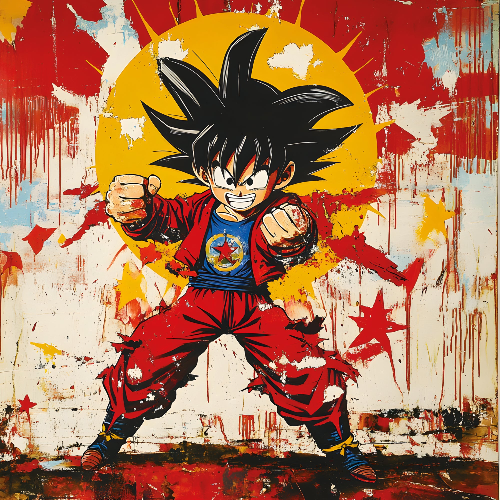 Tableau Dragon Ball Z Jeune Goku - Déco Murale - Fabulartz.fr
