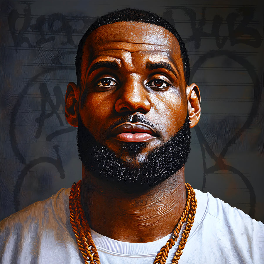 Tableau NBA LeBron James Regard – Décoration Murale Moderne
