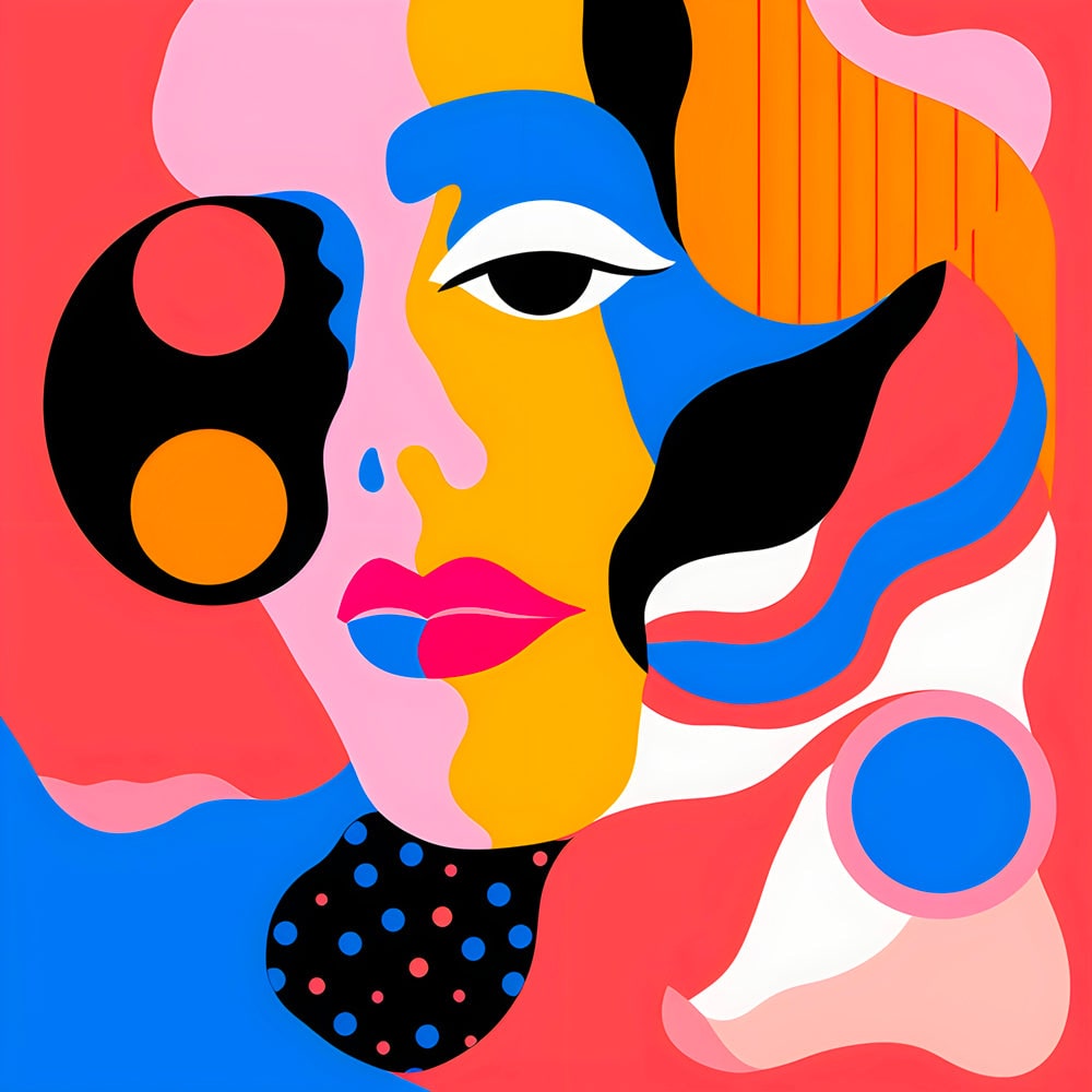 Visage des Temps Modernes - Tableau Abstrait - Fabulartz.fr