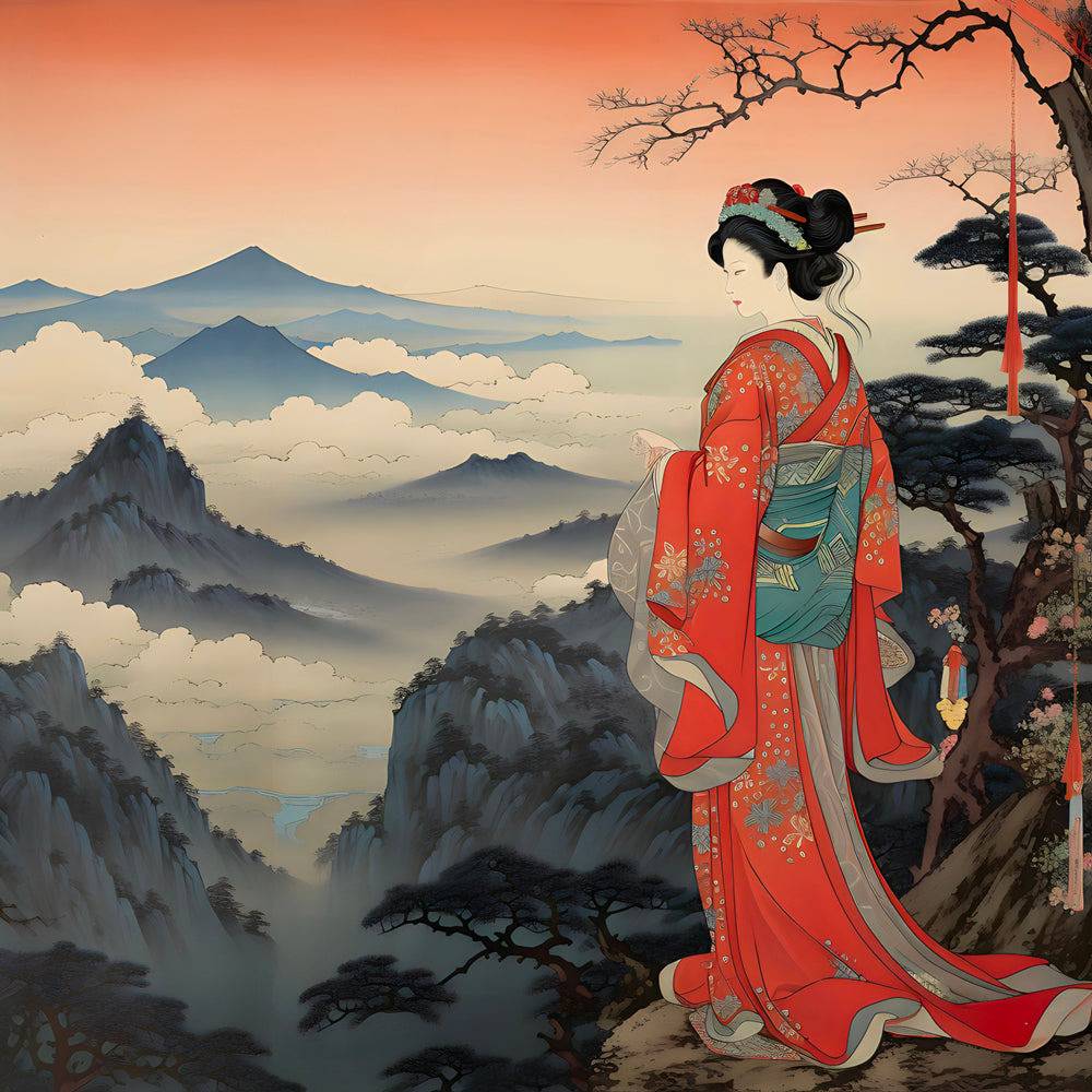 Vue sur l'Horizon Lointain - Tableau Japonais - Fabulartz.fr 