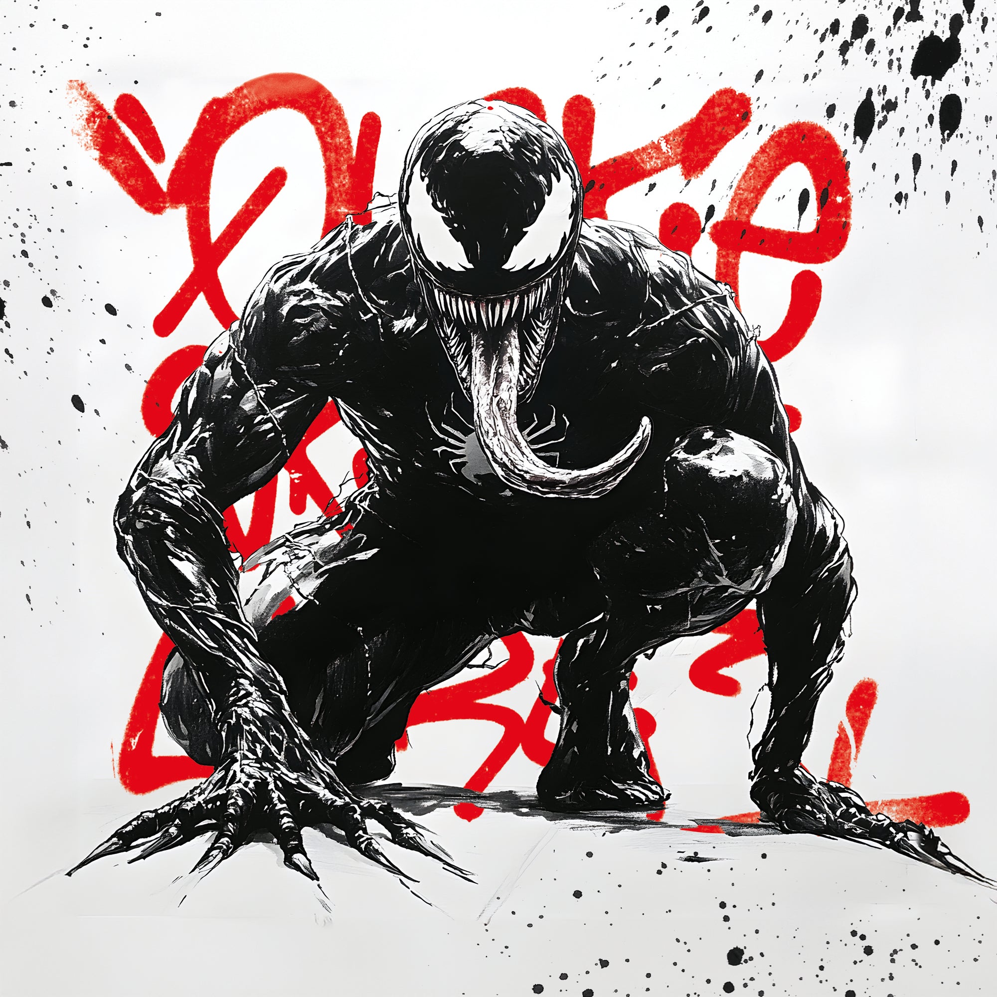 Tableau Venom Graffiti - Déco Murale Super Héros - Fabulartz.fr