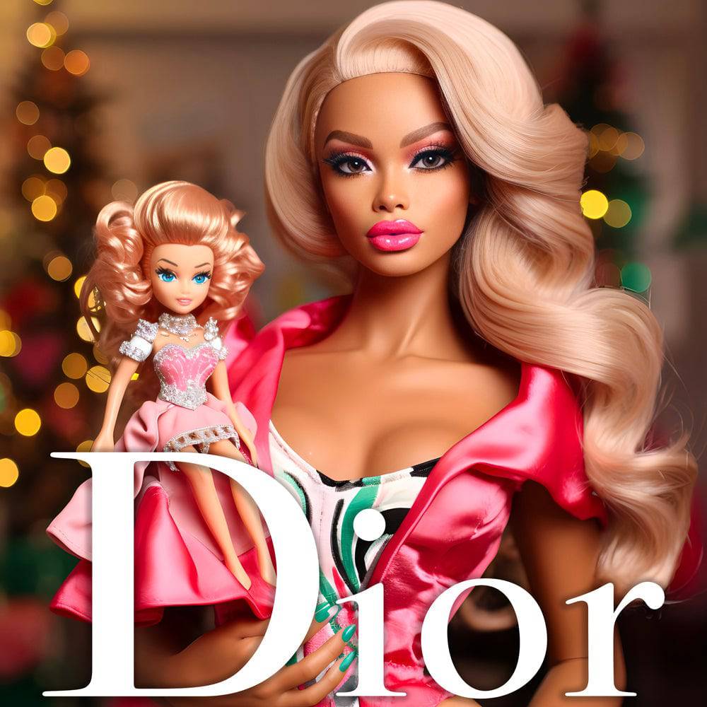 Whispers of Glamour - Tableau Luxe Barbie Dior - Fabulartz.fr 