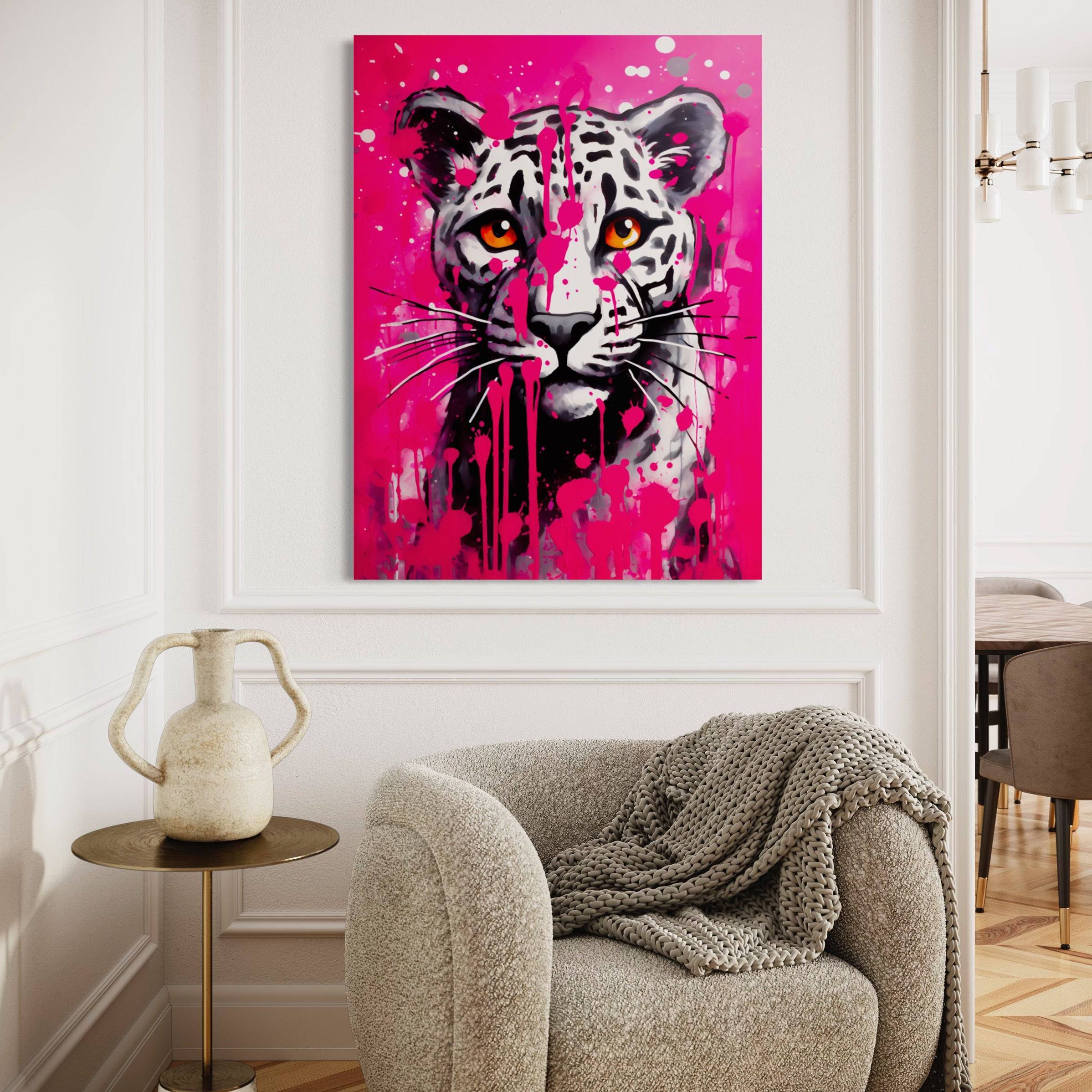 White Leopard - Tableau Pop Art Léopard - Fabulartz.fr