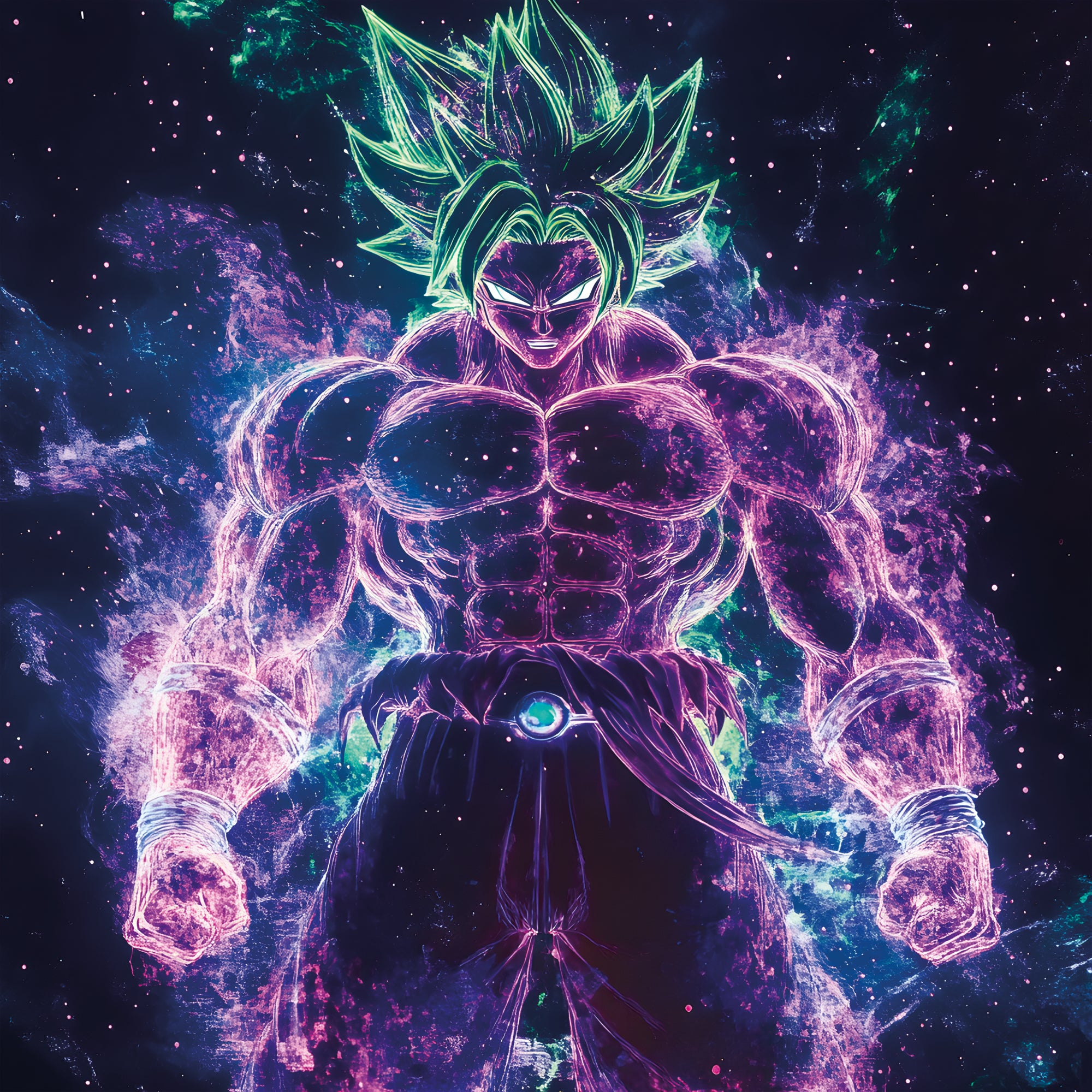 Tableau Dragon Ball Z Goku Cosmos - Décoration Murale Design - Fabulartz.fr