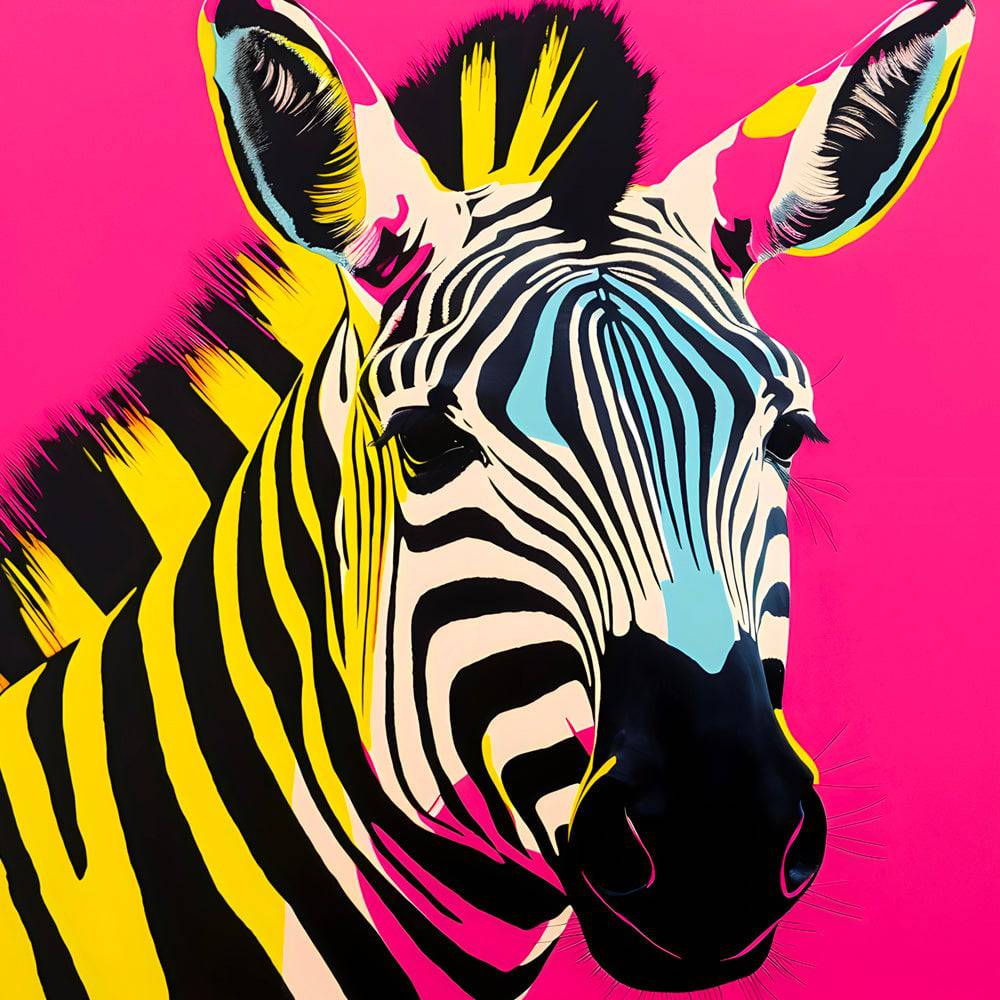 Zebra | Tableau Zèbre Pop Art - Fabulartz.fr 