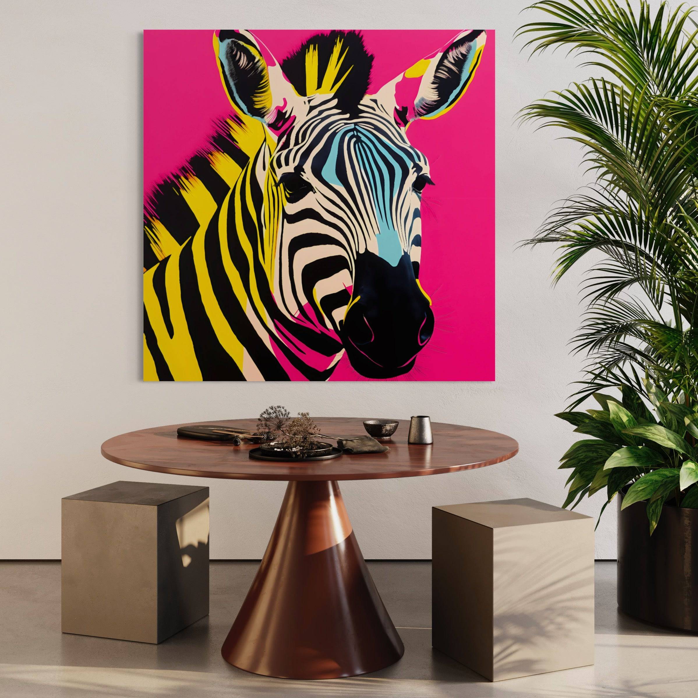 Zebra | Tableau Zèbre Pop Art - Fabulartz.fr