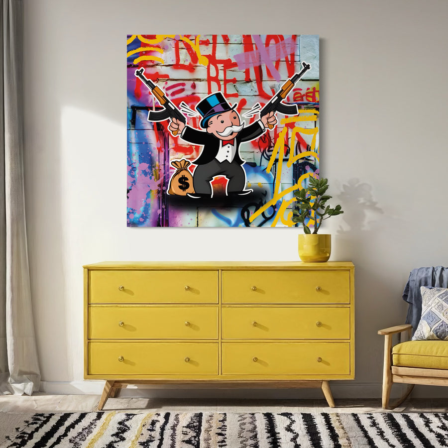 Tableau Monopoly Pistolets – Décoration Murale Design