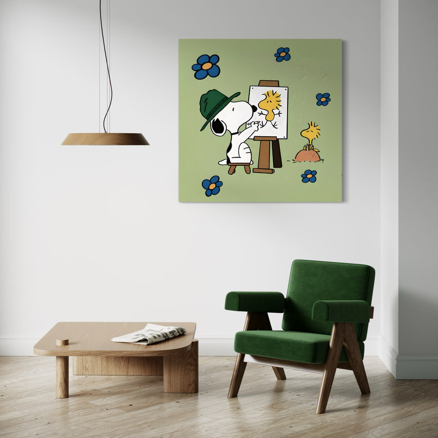 Snoopy L'artista al lavoro - Cornice decorativa creativa