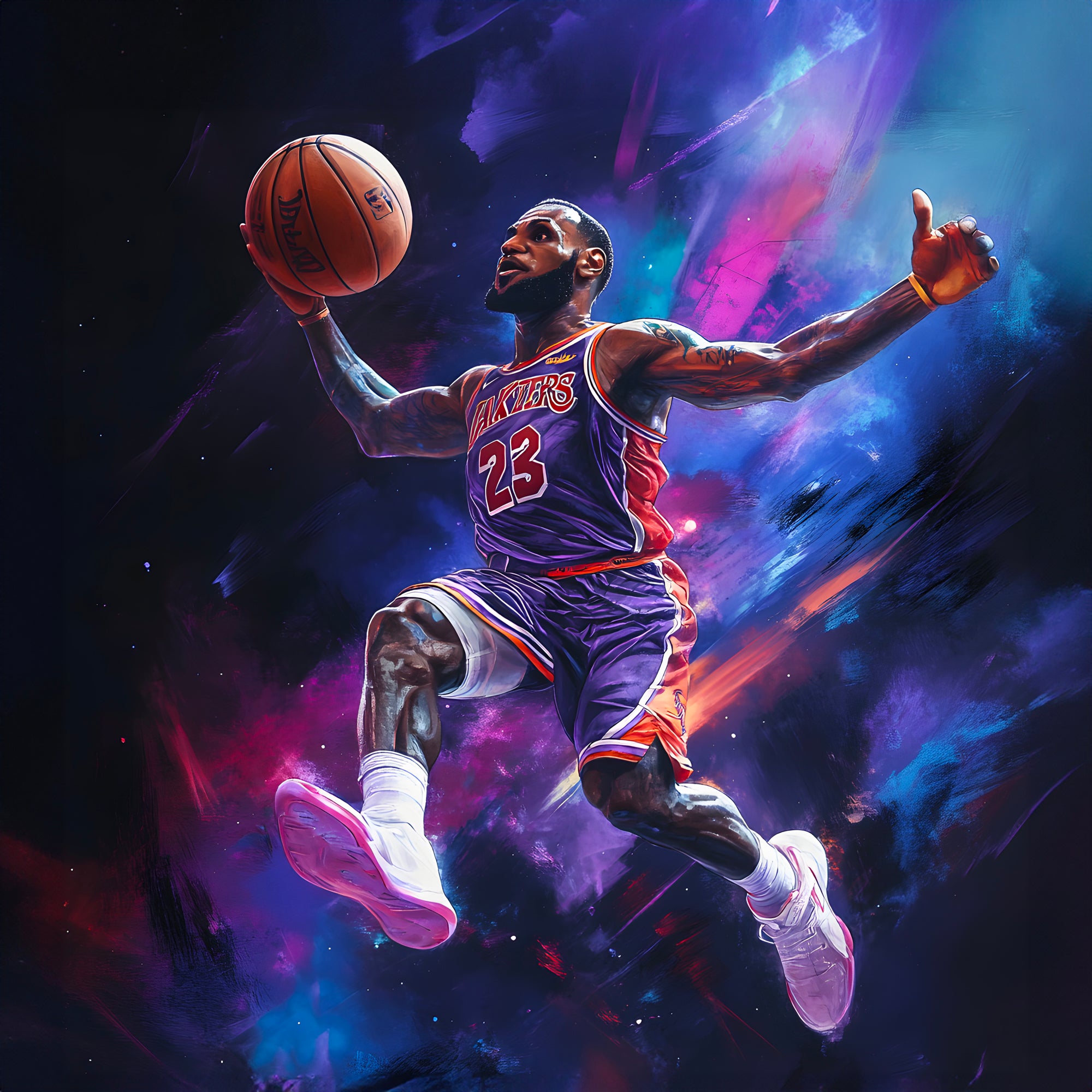 Tableau NBA LeBron James Cavaliers – Déco Murale Design - Fabulartz.fr 