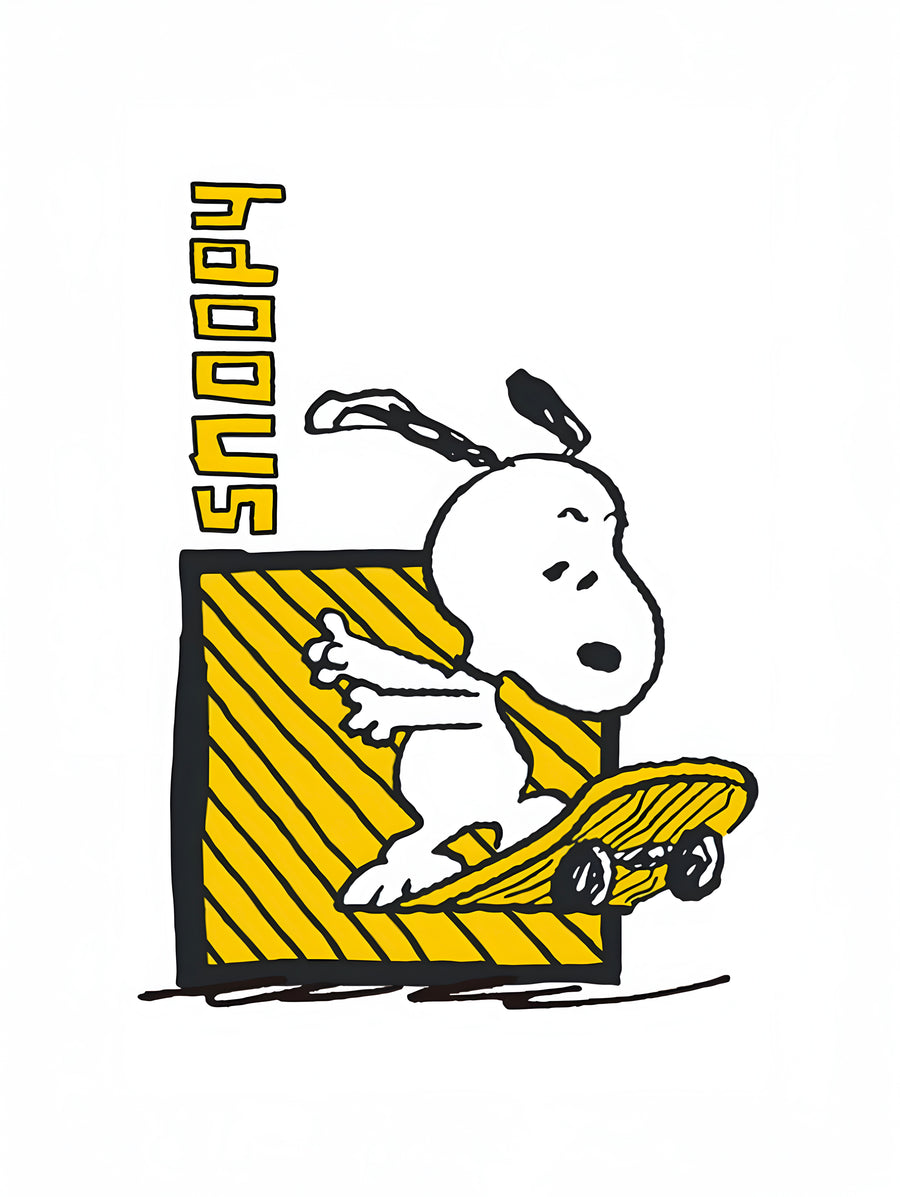 Snoopy Skateboard - Divertente decorazione da parete
