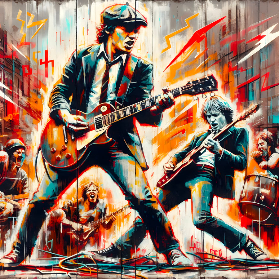 Tableau ACDC Concert Électrique - Décoration Murale Design