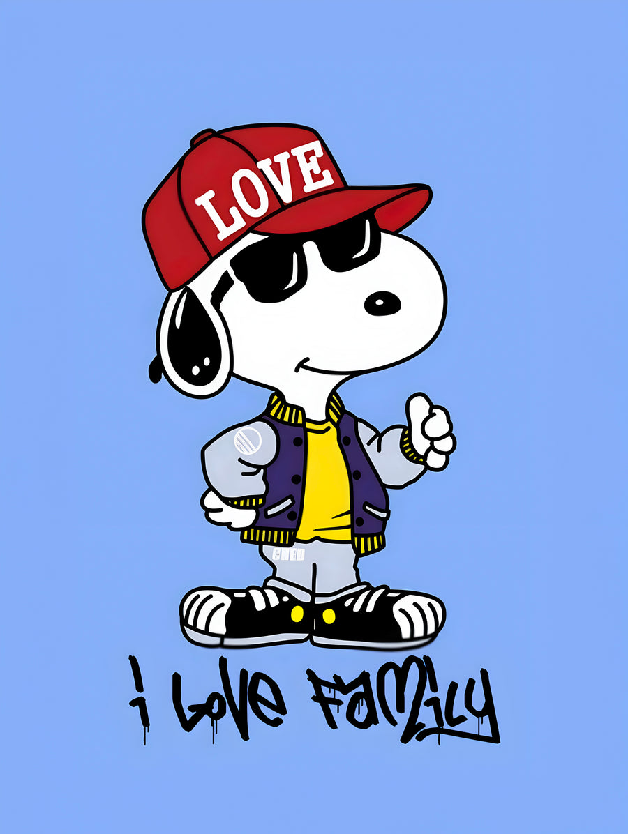 Snoopy I Love Family - Modern wall decor