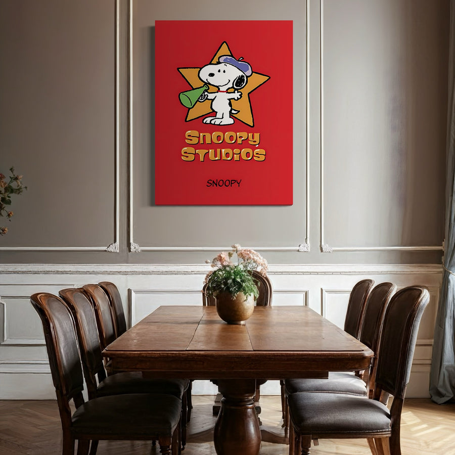 Painting Snoopy Studios - Cadre Déco Cinéma