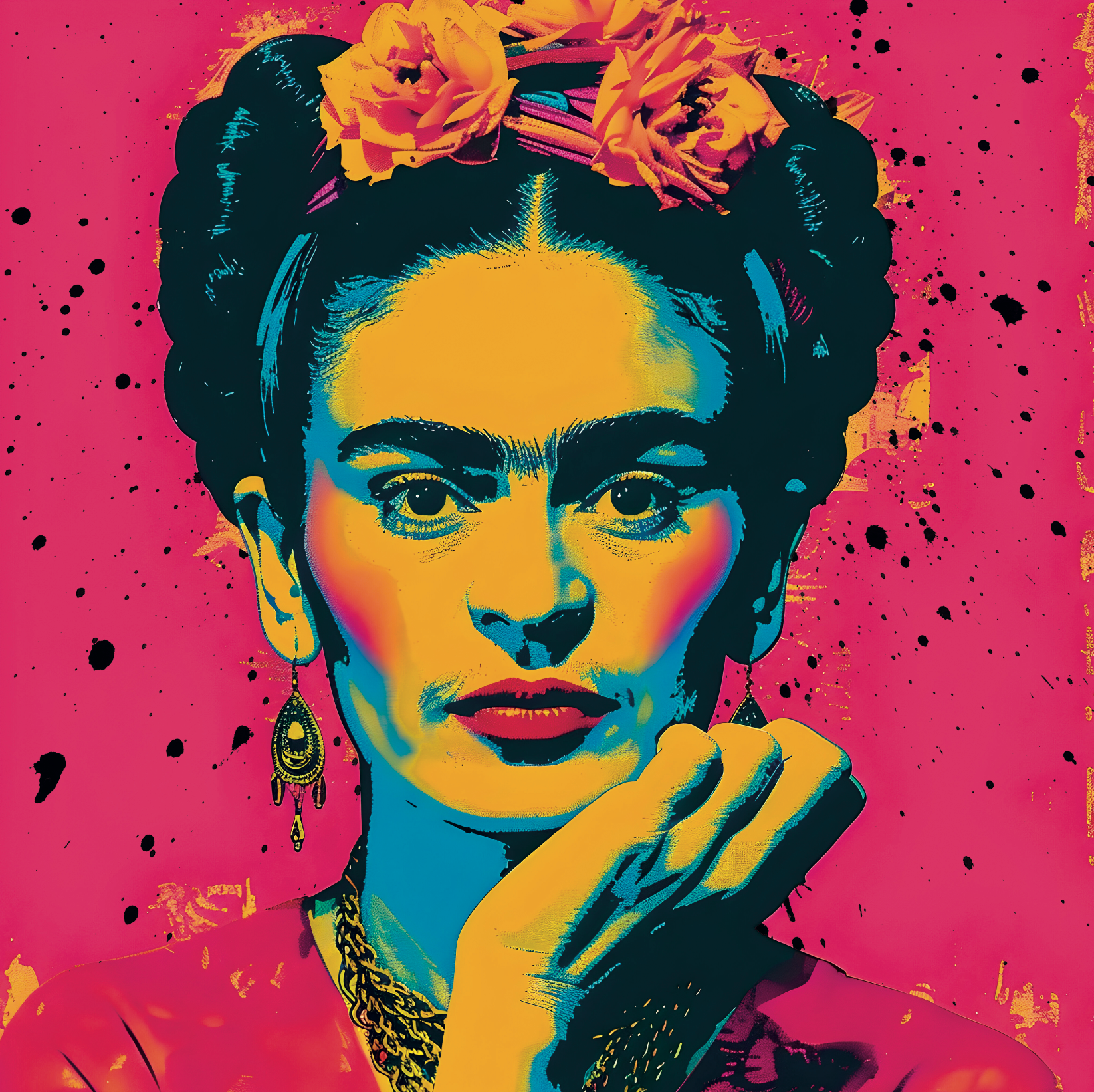 Tableau Iconique de Frida Kahlo - Art Mural Pop Art - Fabulartz.fr 