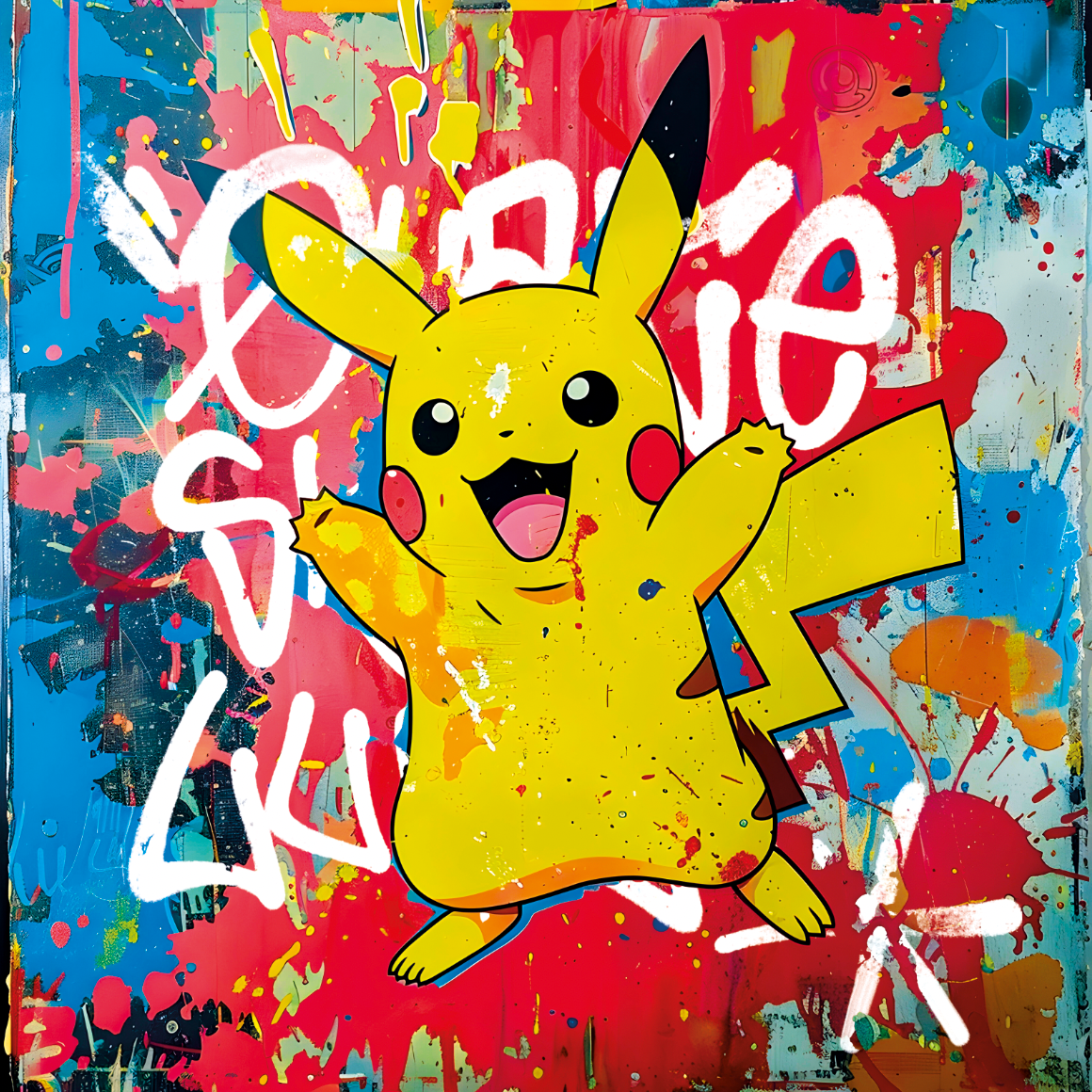 Tableau Pokémon Pikachu Dynamique - Cadre Déco Coloré pour Chambre d'Enfant - Fabulartz.fr 