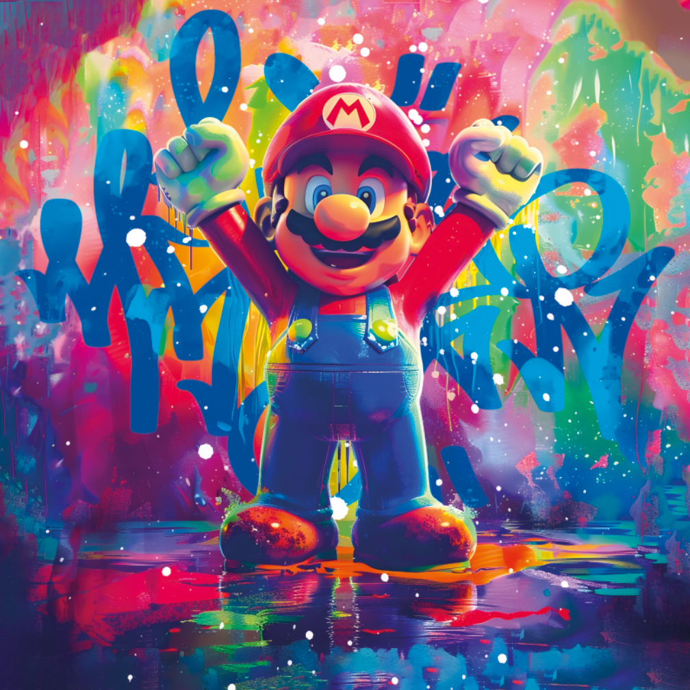 Tableau Lumineux de Mario - Décoration murale - Fabulartz.fr 