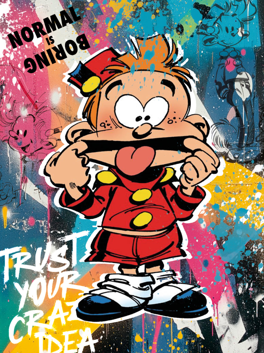 Tableau Spirou - Inspiration et Style Pop Art