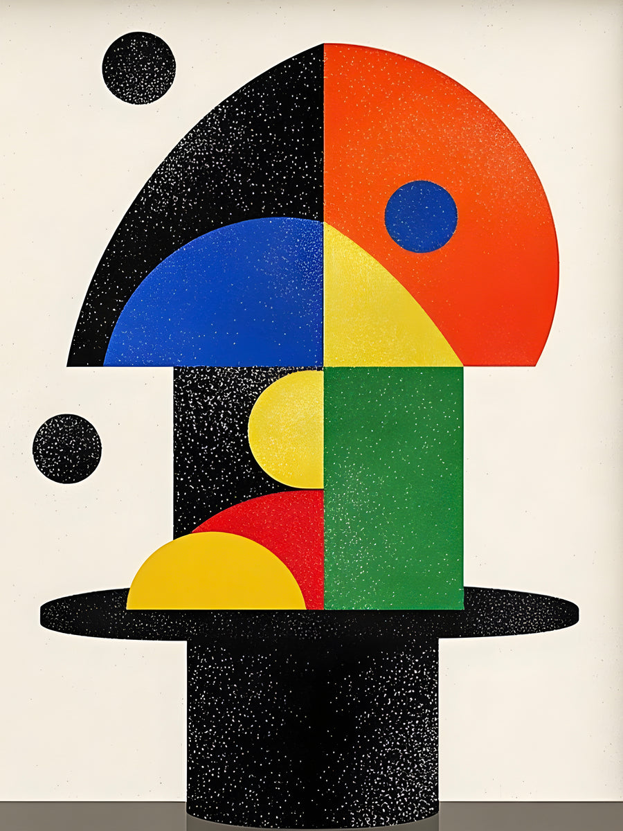 Modern abstract painting - Geometric Cosmos