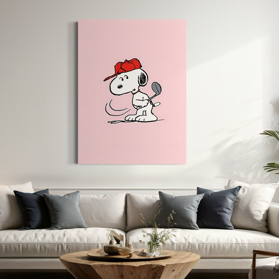 Painting Snoopy Tennis - Cadre Déco Fun