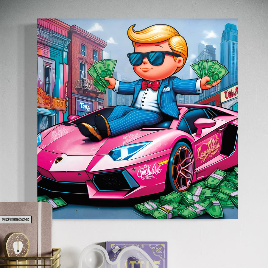 Tableau Monopoly Luxe Voiture – Décoration Murale Design