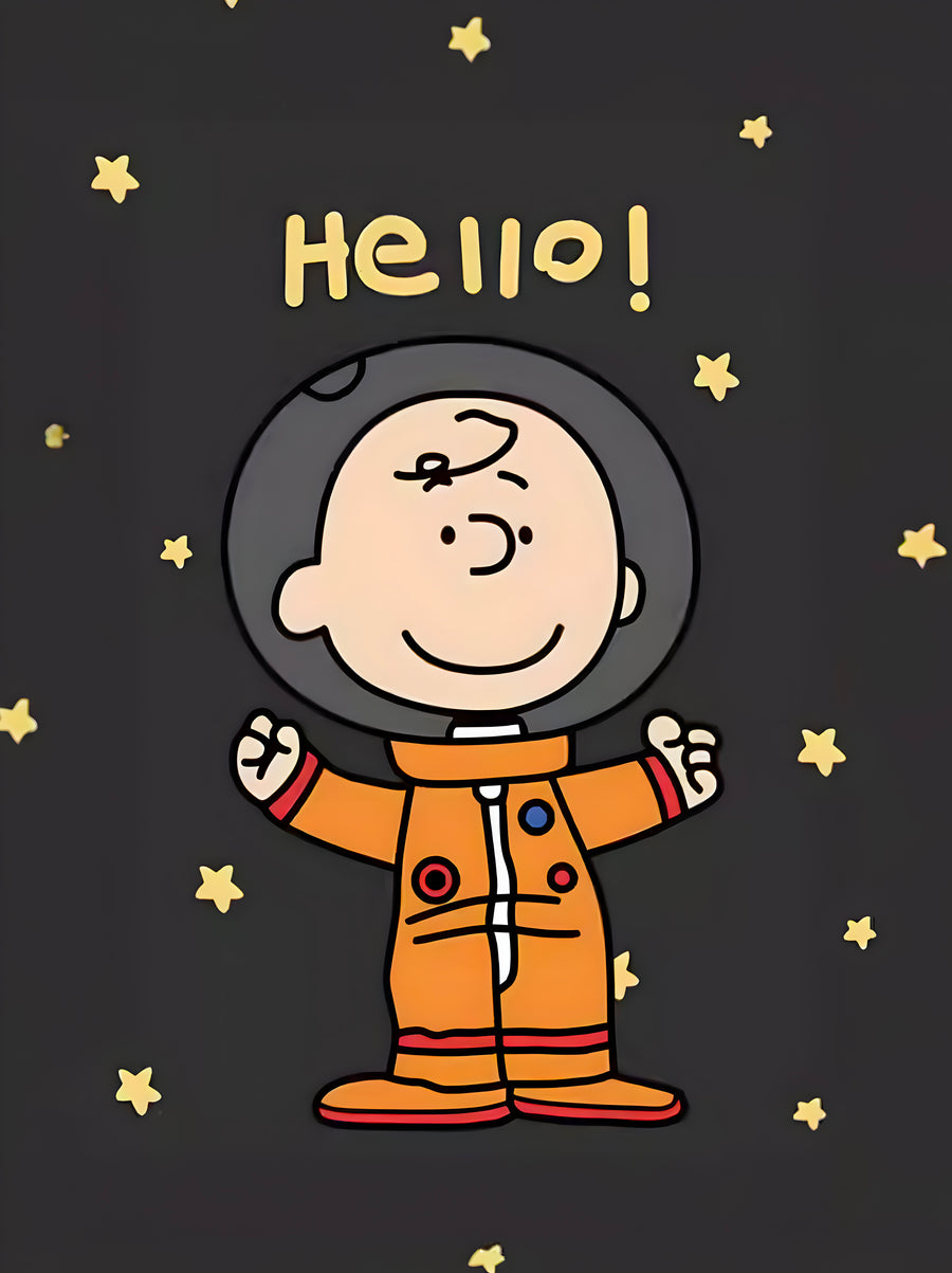Snoopy Space Hello - Cornice decorativa per la cameretta del bambino
