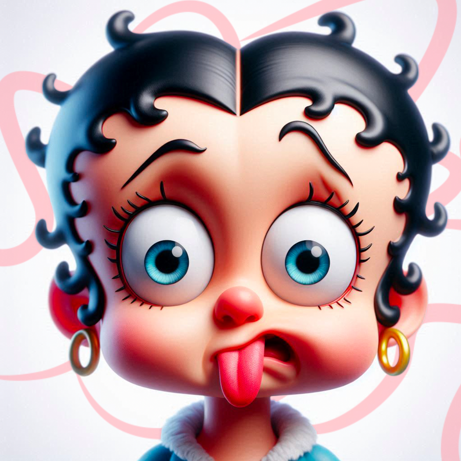 Tableau Portrait Betty Boop Surprise - Cadre Murale Design