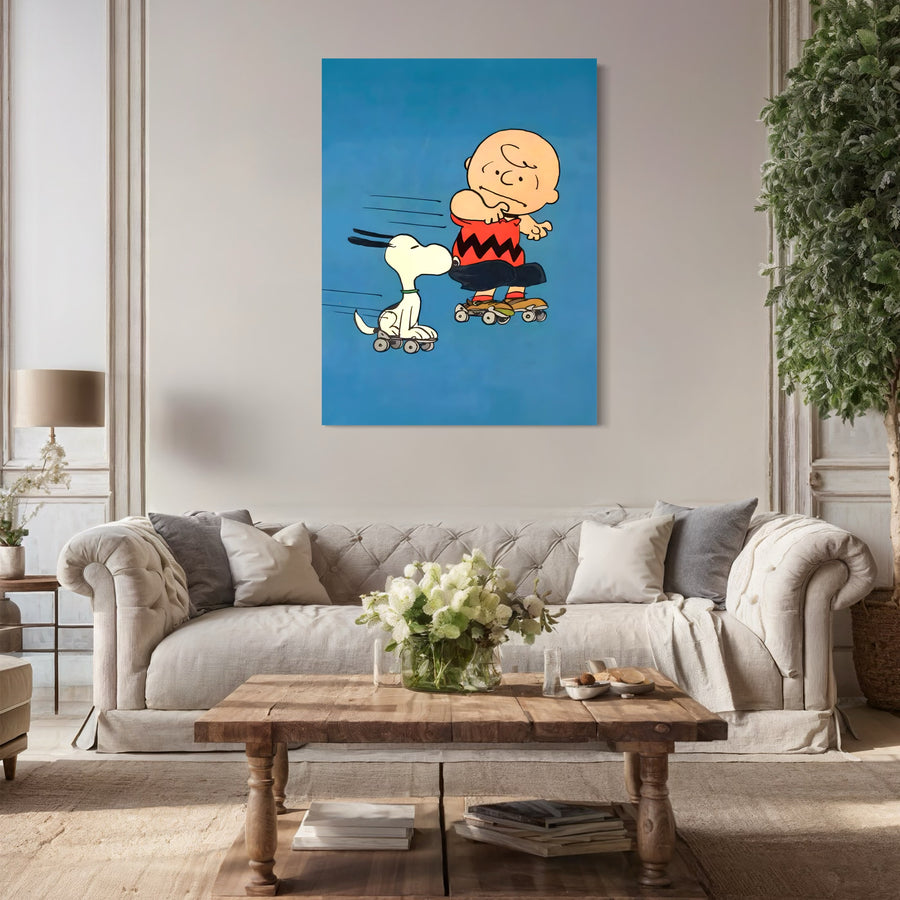 Snoopy Skating - Fun wall decor