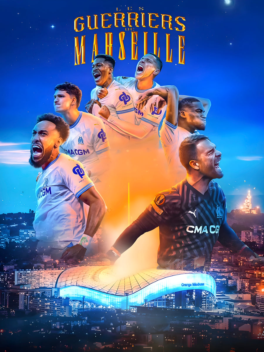 Tableau OM Guerriers de Marseille - Cadre Mural