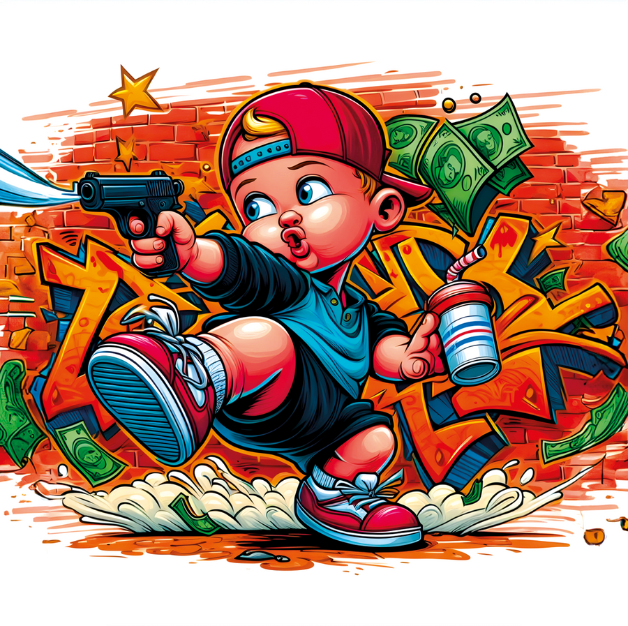 Tableau Enfant Street Art - Décoration Murale Design