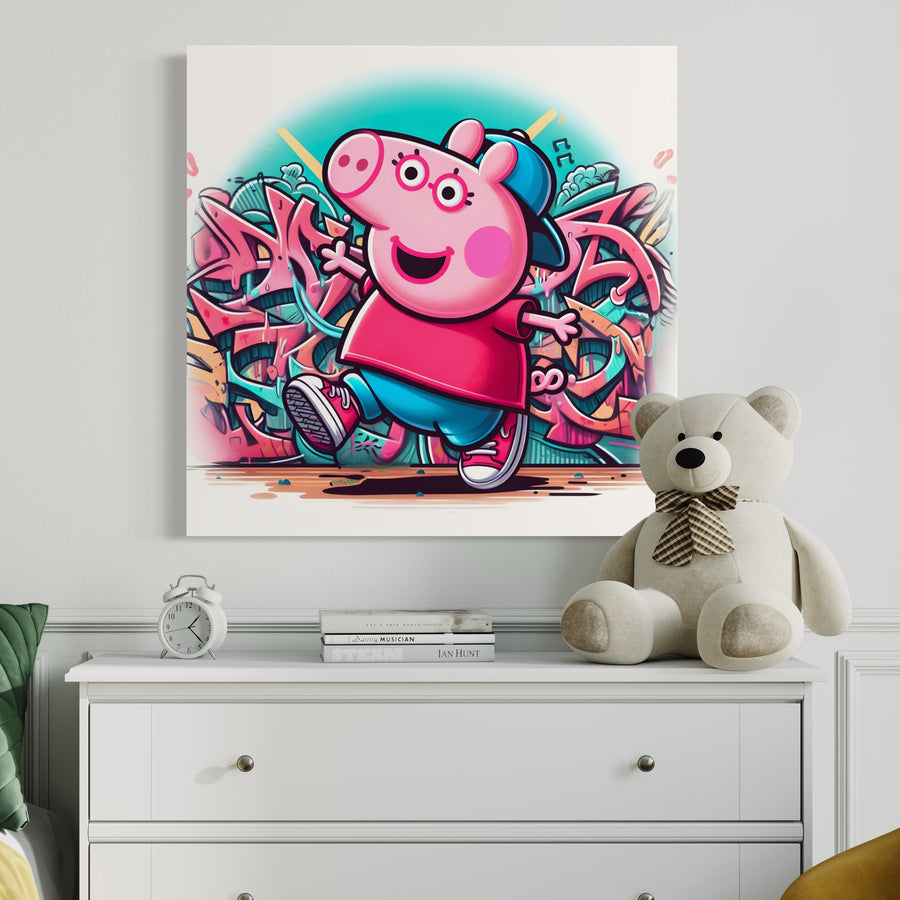 Tableau Enfant Peppa Pig - Cadre Déco Coloré