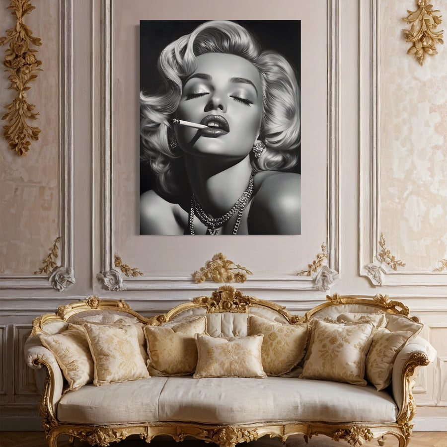 Tableau Marilyn Monroe Smoke - Cadre déco glamour