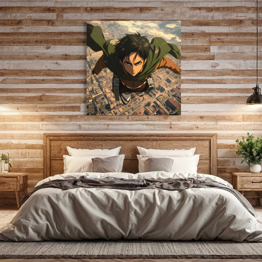 Tableau Attaque Des Titans Vol Vers La Liberté - Cadre Mural