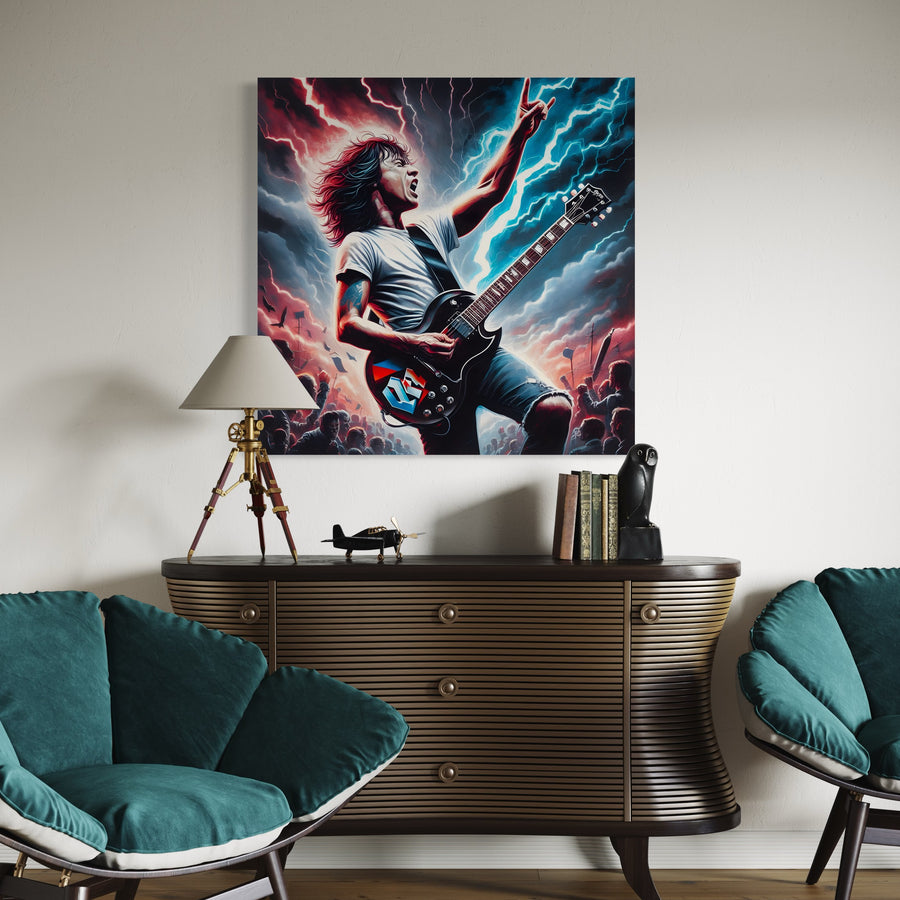 Tableau ACDC Rock et Foudre - Décoration Murale Design