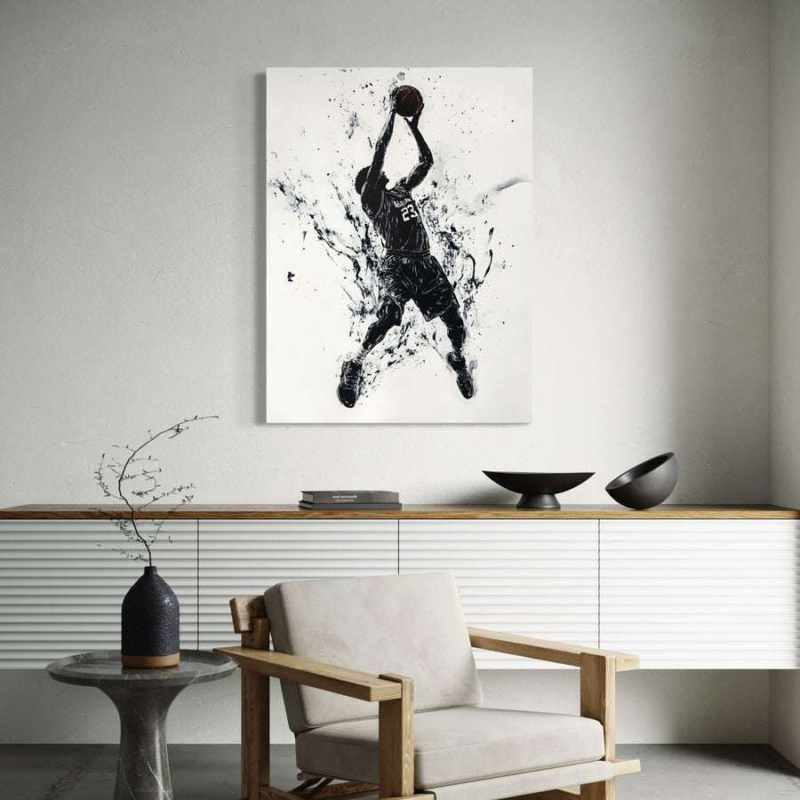 Tableau NBA Le Dunk Noir et Blanc – Design Moderne