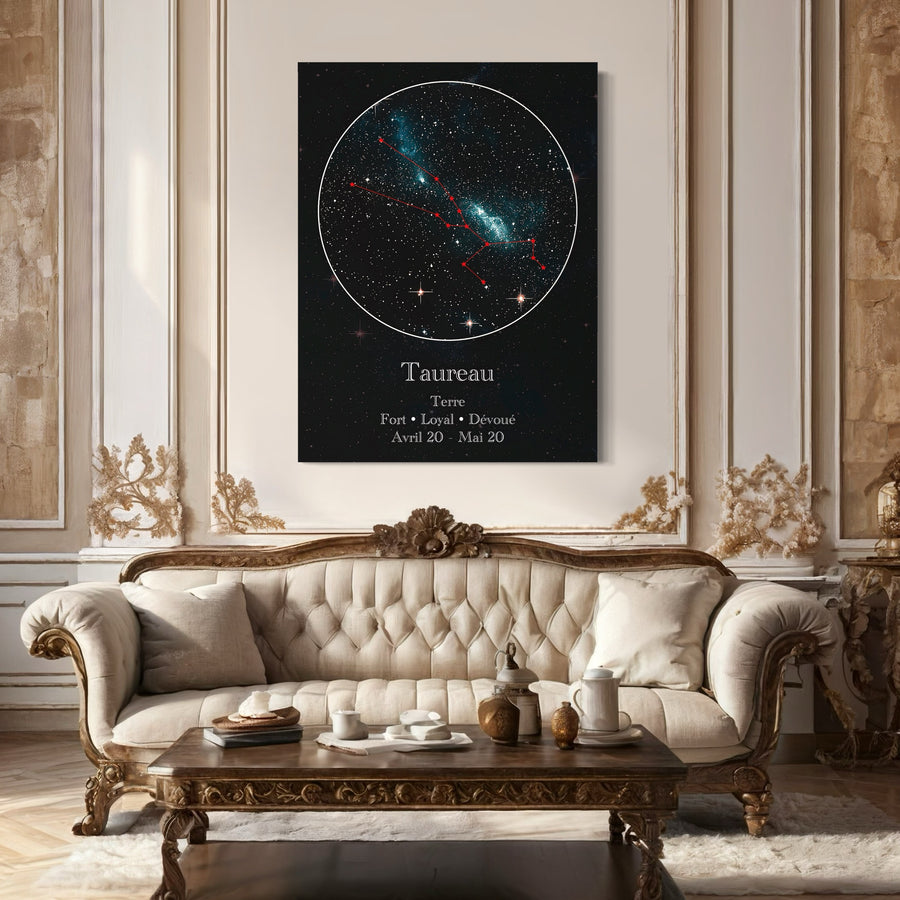 Segno zodiacale Toro Costellazione - Decorazione murale