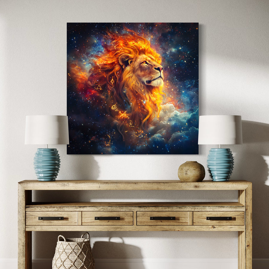 Segno zodiacale del Leone - Cornice di design