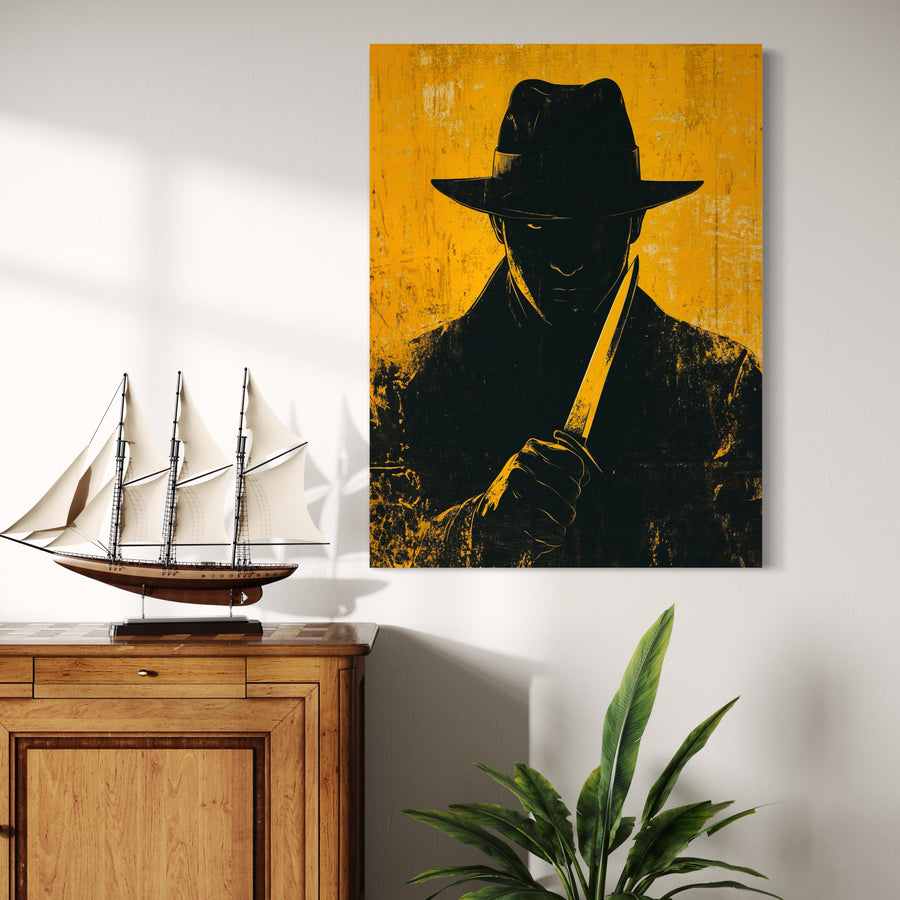 Quadro di mafia - L'uomo con il coltello - Déco Murale Design