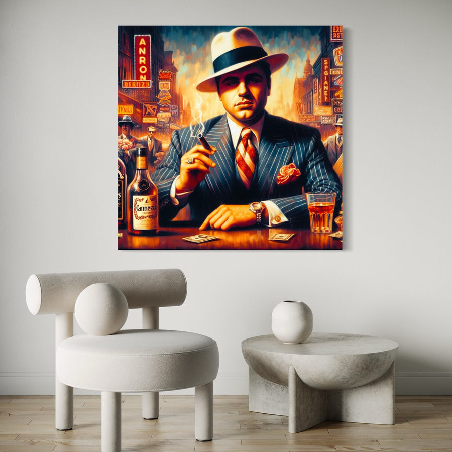 Mafia painting - Al Capone Légende - Décoration Murale