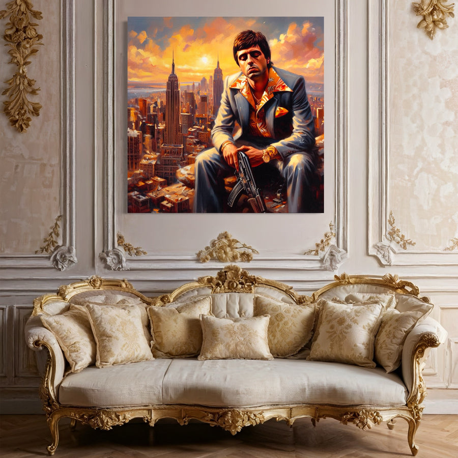 Quadro Mafia - Tony Montana L'Ambitieux - Decorazione murale