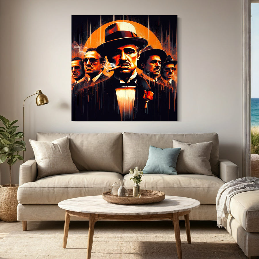 Tableau Mafia - Les Iconiques du Cinéma - Décoration Murale