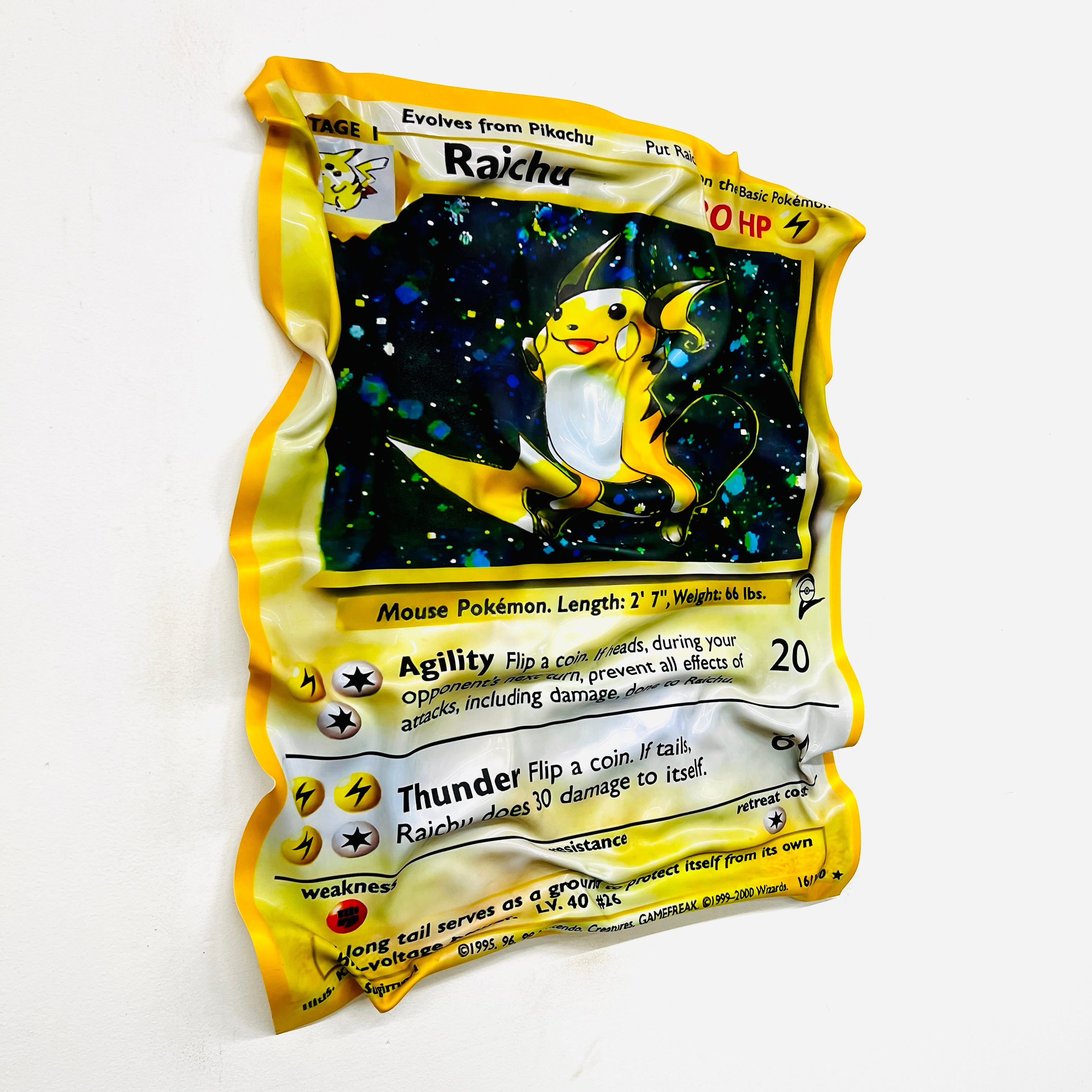 Tableau froissé - Carte Pokémon Raichu
