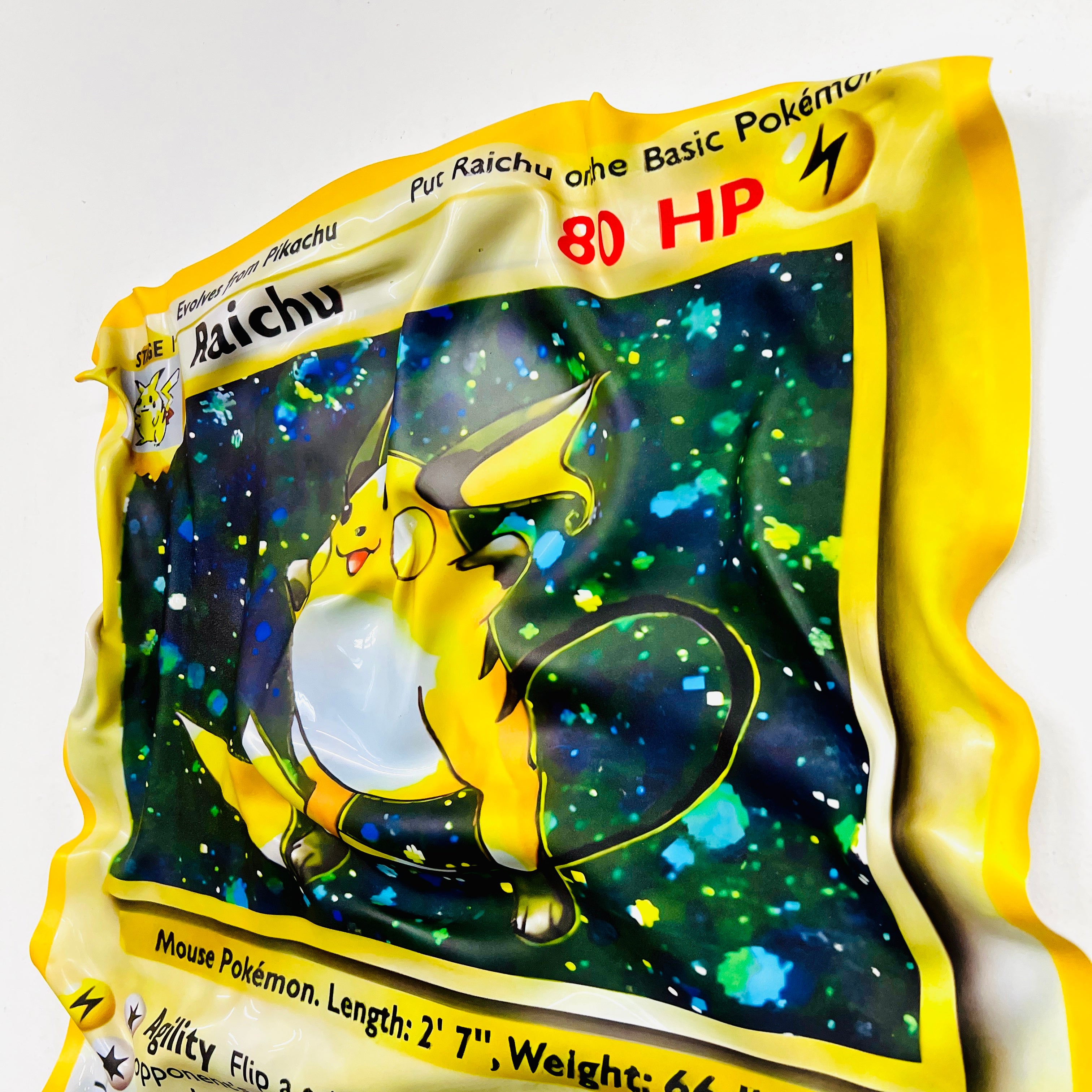 Tableau froissé - Carte Pokémon Raichu